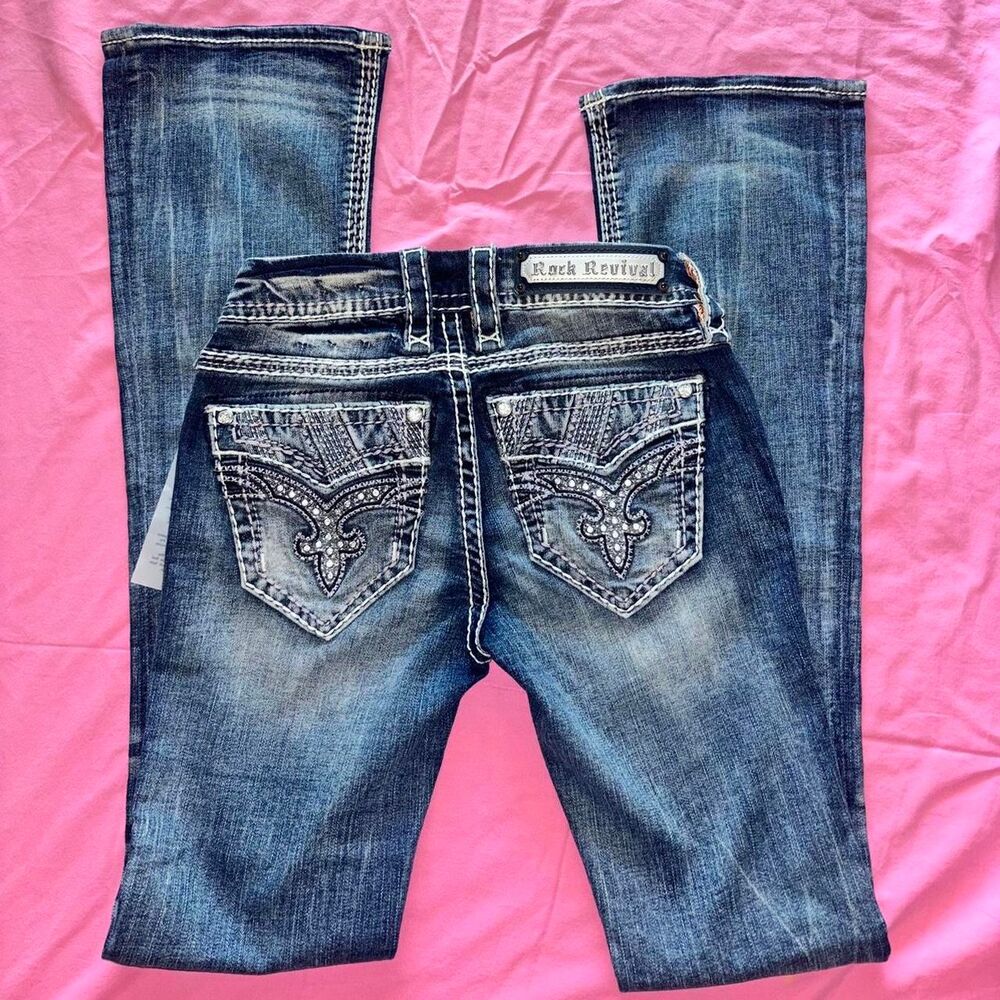 Rockrevival Women's Blue and Navy Jeans